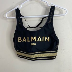 Puma black and gold bras